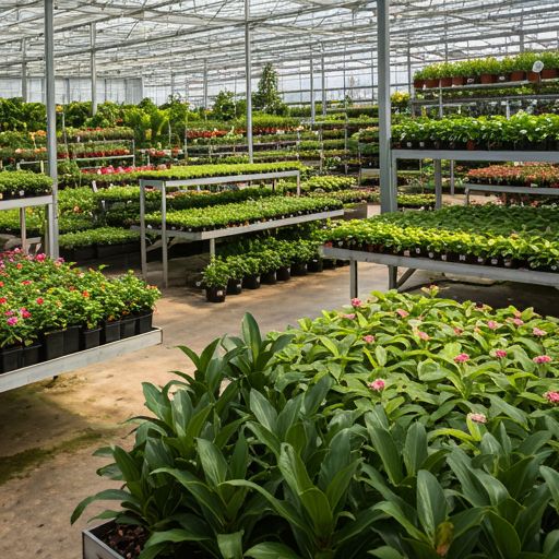 Healthy plants and trees at Daniya Nursery, a leading wholesale nursery in Uttar Pradesh
